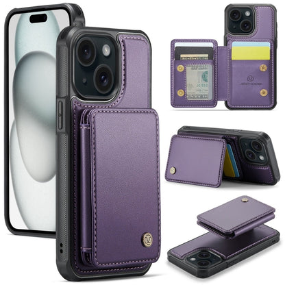 JEEHOOD J05 Business Magnetic Style RFID Leather Phone Case, For iPhone 16, For iPhone 15 Pro Max, For iPhone 15 Pro, For iPhone 15 Plus