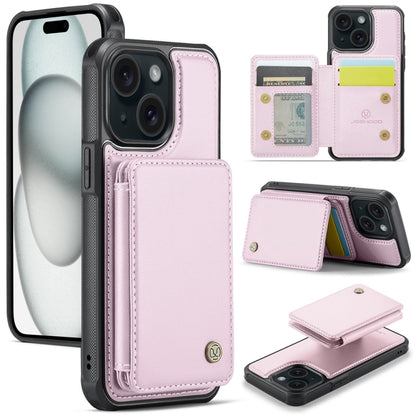 JEEHOOD J05 Business Magnetic Style RFID Leather Phone Case, For iPhone 16, For iPhone 15 Pro Max, For iPhone 15 Pro, For iPhone 15 Plus