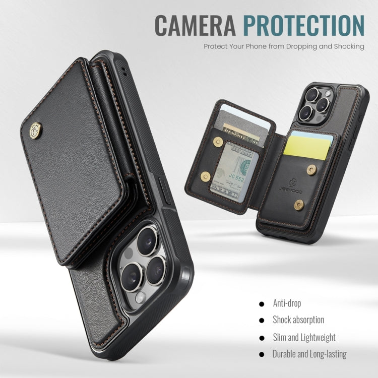 JEEHOOD J05 Business Magnetic Style RFID Leather Phone Case, For iPhone 15, For iPhone 14 Plus, For iPhone 14, For iPhone 14 Pro