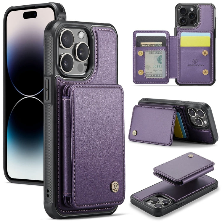 JEEHOOD J05 Business Magnetic Style RFID Leather Phone Case, For iPhone 15, For iPhone 14 Plus, For iPhone 14, For iPhone 14 Pro