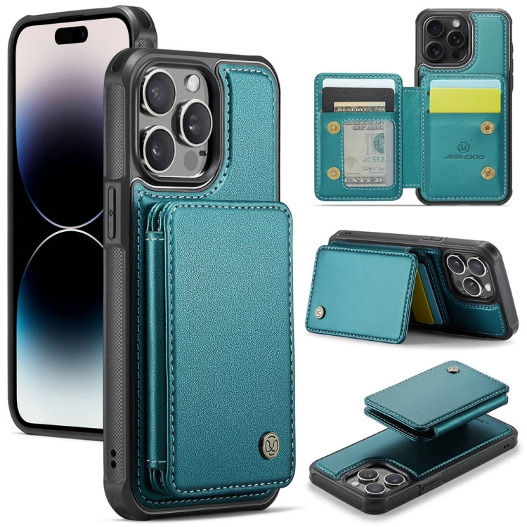 JEEHOOD J05 Business Magnetic Style RFID Leather Phone Case, For iPhone 15, For iPhone 14 Plus, For iPhone 14, For iPhone 14 Pro