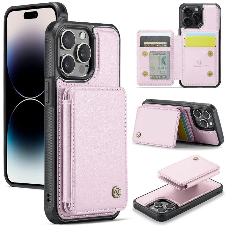 JEEHOOD J05 Business Magnetic Style RFID Leather Phone Case, For iPhone 15, For iPhone 14 Plus, For iPhone 14, For iPhone 14 Pro