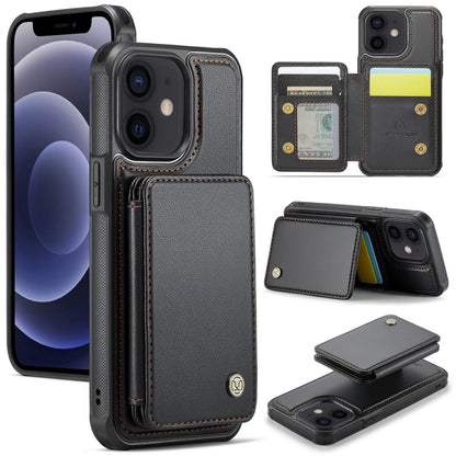 JEEHOOD J05 Business Magnetic Style RFID Leather Phone Case, For iPhone 12 / 12 Pro, For iPhone 12 Pro Max, For iPhone 11 Pro Max, For iPhone 11