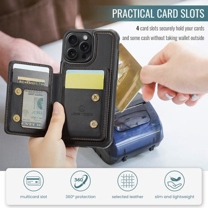 JEEHOOD J05 Business Magnetic Style RFID Leather Phone Case, For iPhone 12 / 12 Pro, For iPhone 12 Pro Max, For iPhone 11 Pro Max, For iPhone 11