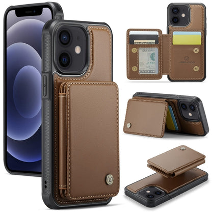 JEEHOOD J05 Business Magnetic Style RFID Leather Phone Case, For iPhone 12 / 12 Pro, For iPhone 12 Pro Max, For iPhone 11 Pro Max, For iPhone 11