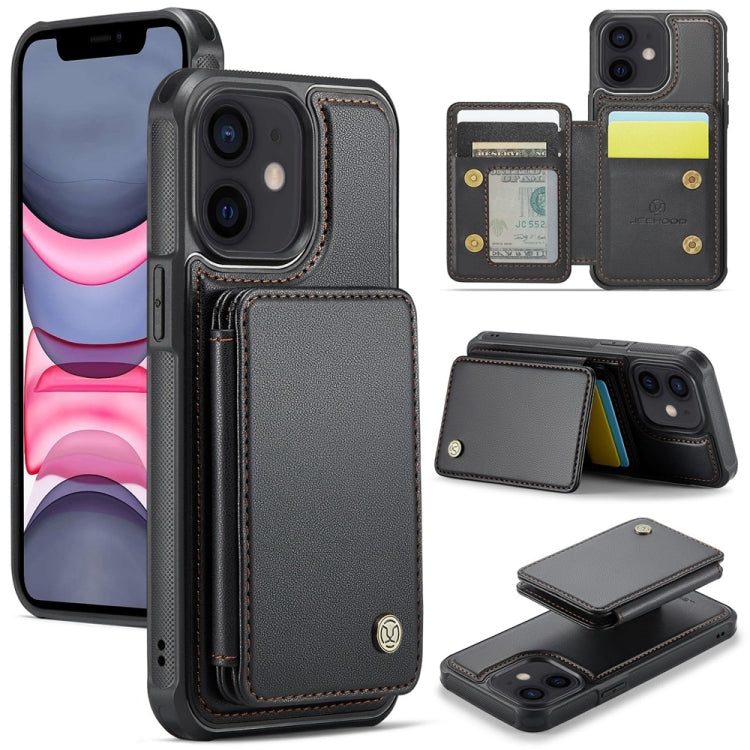 JEEHOOD J05 Business Magnetic Style RFID Leather Phone Case, For iPhone 12 / 12 Pro, For iPhone 12 Pro Max, For iPhone 11 Pro Max, For iPhone 11