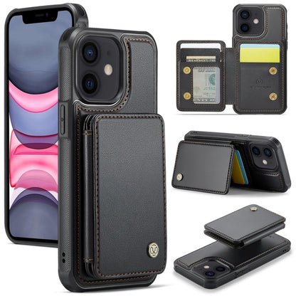 JEEHOOD J05 Business Magnetic Style RFID Leather Phone Case, For iPhone 12 / 12 Pro, For iPhone 12 Pro Max, For iPhone 11 Pro Max, For iPhone 11