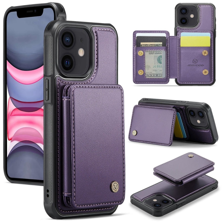 JEEHOOD J05 Business Magnetic Style RFID Leather Phone Case, For iPhone 12 / 12 Pro, For iPhone 12 Pro Max, For iPhone 11 Pro Max, For iPhone 11