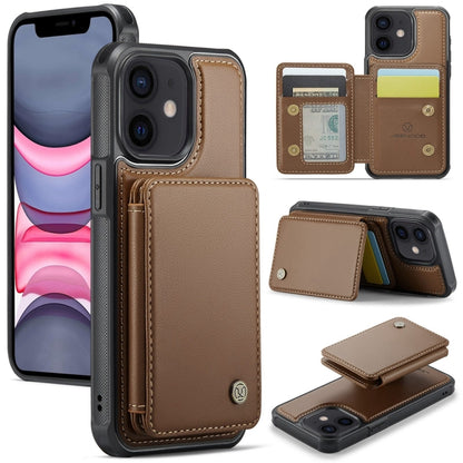 JEEHOOD J05 Business Magnetic Style RFID Leather Phone Case, For iPhone 12 / 12 Pro, For iPhone 12 Pro Max, For iPhone 11 Pro Max, For iPhone 11