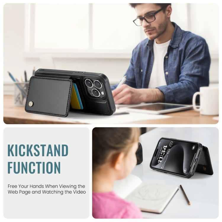 JEEHOOD J05 Business Magnetic Style RFID Leather Phone Case