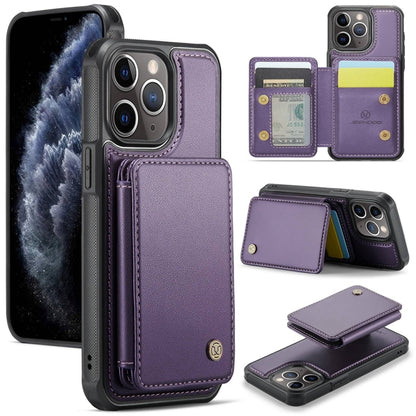 JEEHOOD J05 Business Magnetic Style RFID Leather Phone Case, For iPhone 12 / 12 Pro, For iPhone 12 Pro Max, For iPhone 11 Pro Max, For iPhone 11