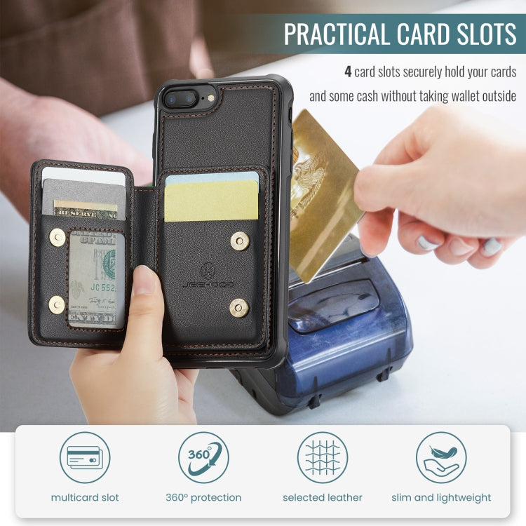 JEEHOOD J05 Business Magnetic Style RFID Leather Phone Case, For iPhone 8 Plus / 7 Plus / 6 Plus