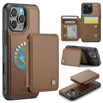 JEEHOOD J05 Business Magnetic Style RFID Leather Phone Case, For iPhone Air, For iPhone 16 Pro Max, For iPhone 16 Pro, For iPhone 16 Plus