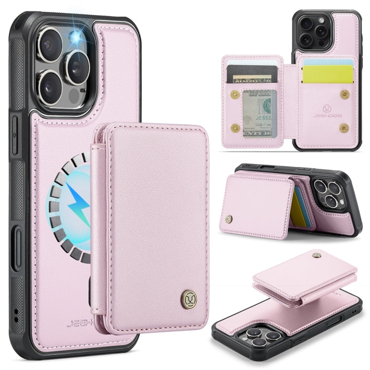 JEEHOOD J05 Business Magnetic Style RFID Leather Phone Case, For iPhone Air, For iPhone 16 Pro Max, For iPhone 16 Pro, For iPhone 16 Plus
