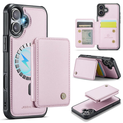 JEEHOOD J05 Business Magnetic Style RFID Leather Phone Case, For iPhone Air, For iPhone 16 Pro Max, For iPhone 16 Pro, For iPhone 16 Plus