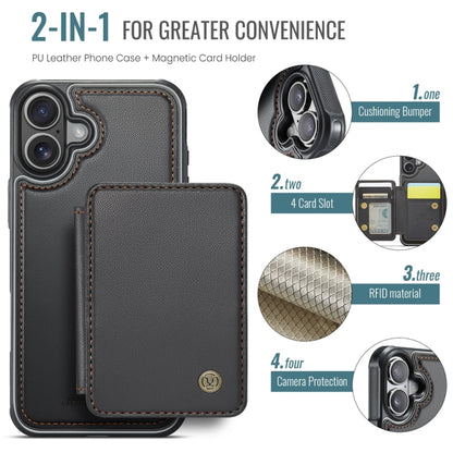 JEEHOOD J05 Business Magnetic Style RFID Leather Phone Case, For iPhone 16, For iPhone 15 Pro Max, For iPhone 15 Pro, For iPhone 15 Plus
