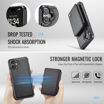 JEEHOOD J05 Business Magnetic Style RFID Leather Phone Case, For iPhone 16, For iPhone 15 Pro Max, For iPhone 15 Pro, For iPhone 15 Plus
