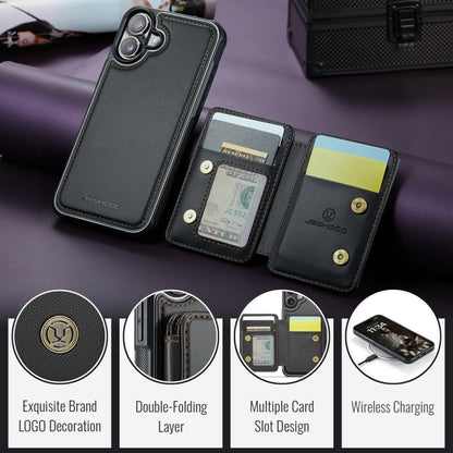 JEEHOOD J05 Business Magnetic Style RFID Leather Phone Case, For iPhone 16, For iPhone 15 Pro Max, For iPhone 15 Pro, For iPhone 15 Plus