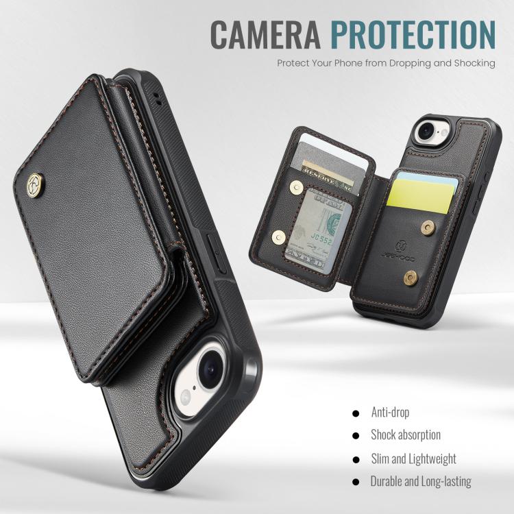 JEEHOOD J05 Business Magnetic Style RFID Leather Phone Case, For iPhone 17e / 16e, For iPhone 17 Pro Max, For iPhone 17 Pro, For iPhone 17