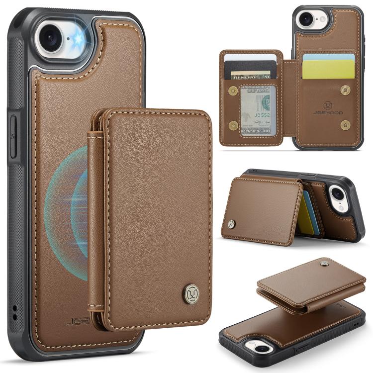 JEEHOOD J05 Business Magnetic Style RFID Leather Phone Case, For iPhone 17e / 16e, For iPhone 17 Pro Max, For iPhone 17 Pro, For iPhone 17