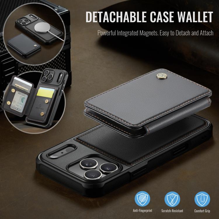 JEEHOOD J05 Business Magnetic Style RFID Leather Phone Case, For iPhone 17 Pro, For iPhone 17, For iPhone Air, For iPhone 16 Pro Max