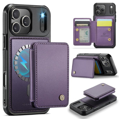 JEEHOOD J05 Business Magnetic Style RFID Leather Phone Case, For iPhone 17 Pro, For iPhone 17, For iPhone Air, For iPhone 16 Pro Max