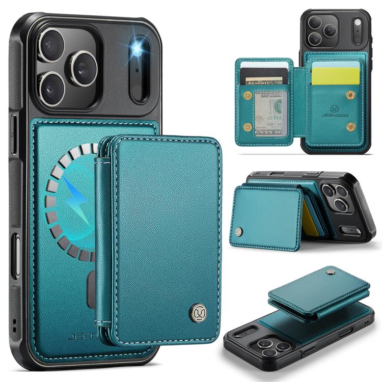 JEEHOOD J05 Business Magnetic Style RFID Leather Phone Case, For iPhone 17 Pro, For iPhone 17, For iPhone Air, For iPhone 16 Pro Max