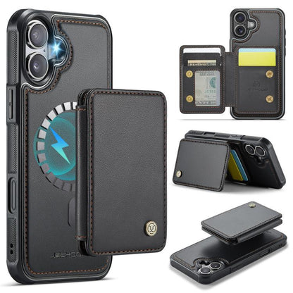 JEEHOOD J05 Business Magnetic Style RFID Leather Phone Case, For iPhone 17 Pro, For iPhone 17, For iPhone Air, For iPhone 16 Pro Max