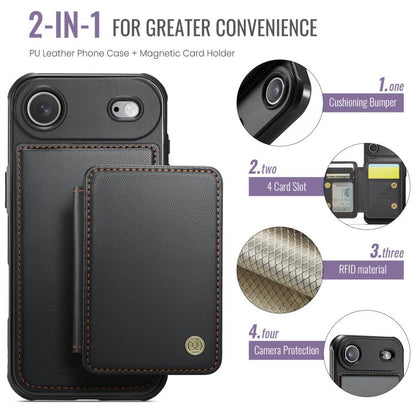 JEEHOOD J05 Business Magnetic Style RFID Leather Phone Case, For iPhone Air, For iPhone 16 Pro Max, For iPhone 16 Pro, For iPhone 16 Plus