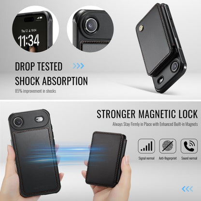 JEEHOOD J05 Business Magnetic Style RFID Leather Phone Case, For iPhone Air, For iPhone 16 Pro Max, For iPhone 16 Pro, For iPhone 16 Plus