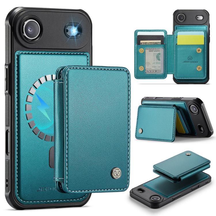 JEEHOOD J05 Business Magnetic Style RFID Leather Phone Case, For iPhone 17 Pro, For iPhone 17, For iPhone Air, For iPhone 16 Pro Max