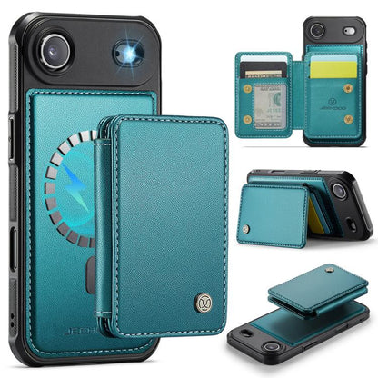 JEEHOOD J05 Business Magnetic Style RFID Leather Phone Case, For iPhone 17 Pro, For iPhone 17, For iPhone Air, For iPhone 16 Pro Max