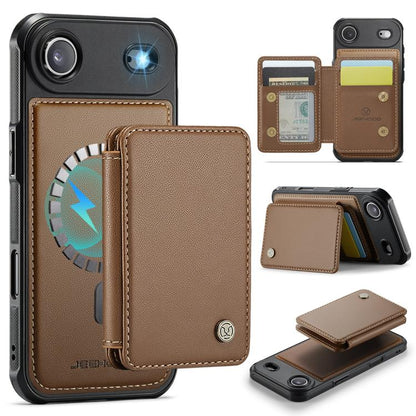 JEEHOOD J05 Business Magnetic Style RFID Leather Phone Case, For iPhone 17 Pro, For iPhone 17, For iPhone Air, For iPhone 16 Pro Max