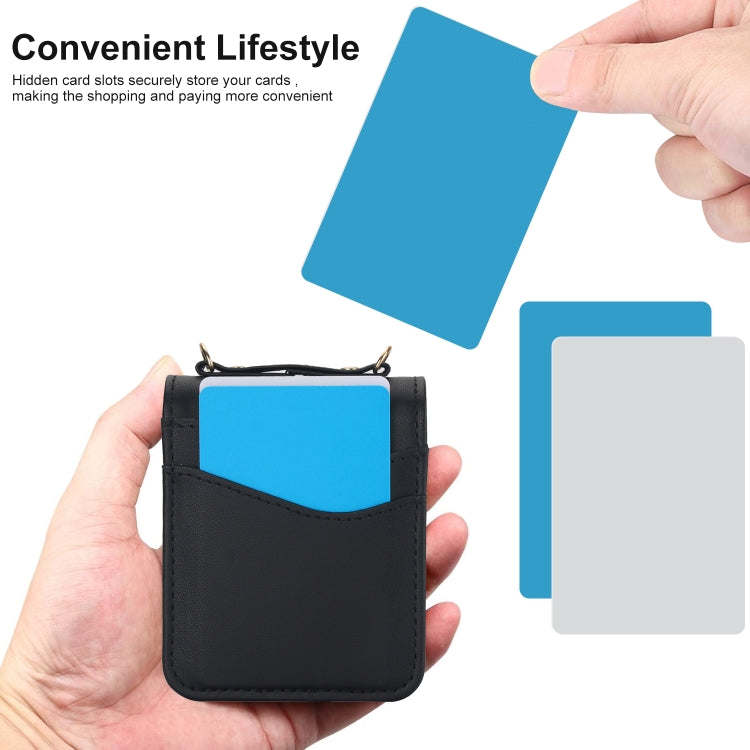 Dual Card Slots Folding Phone Case, For Samsung Galaxy Z Flip6 / Flip7 FE, For Samsung Galaxy Z Flip5, For Samsung Galaxy Z Flip4