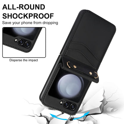 Dual Card Slots Folding Phone Case, For Samsung Galaxy Z Flip6 / Flip7 FE, For Samsung Galaxy Z Flip5, For Samsung Galaxy Z Flip4