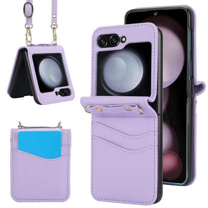 Dual Card Slots Folding Phone Case, For Samsung Galaxy Z Flip6 / Flip7 FE, For Samsung Galaxy Z Flip5, For Samsung Galaxy Z Flip4