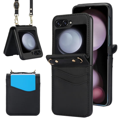 Dual Card Slots Folding Phone Case, For Samsung Galaxy Z Flip6 / Flip7 FE, For Samsung Galaxy Z Flip5, For Samsung Galaxy Z Flip4