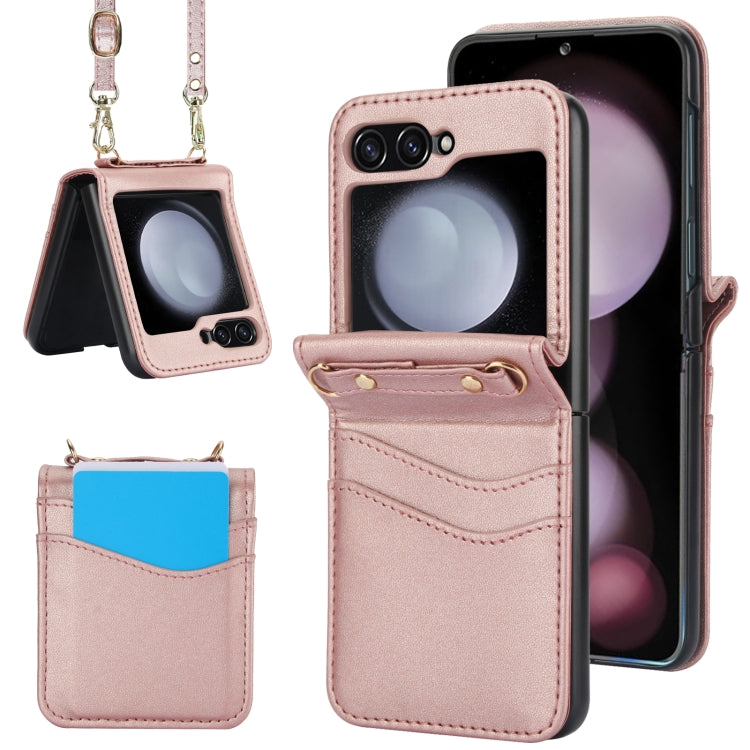 Dual Card Slots Folding Phone Case, For Samsung Galaxy Z Flip6 / Flip7 FE, For Samsung Galaxy Z Flip5, For Samsung Galaxy Z Flip4