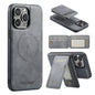 Fierre Shann Cowhide Vertical Flip Magnetic Card Holder Phone Case, For iPhone 16, For iPhone 15 Pro Max, For iPhone 15 Pro, For iPhone 14 Pro