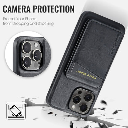 Fierre Shann Cowhide Vertical Flip Magnetic Card Holder Phone Case