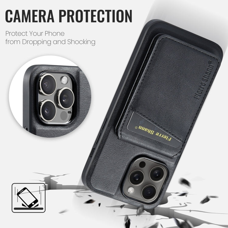 Fierre Shann Cowhide Vertical Flip Magnetic Card Holder Phone Case, For iPhone 12 Pro Max, For iPhone 12 Pro