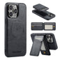 Fierre Shann Cowhide Vertical Flip Magnetic Card Holder Phone Case, For iPhone Air, For iPhone 16 Pro Max, For iPhone 16 Pro, For iPhone 16 Plus