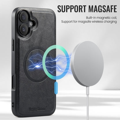 Fierre Shann Cowhide Vertical Flip Magnetic Card Holder Phone Case, For iPhone 16, For iPhone 15 Pro Max, For iPhone 15 Pro, For iPhone 14 Pro