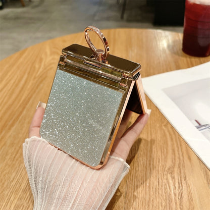 Electroplated PC Starry Sky Glitter Shockproof Phone Case with Ring