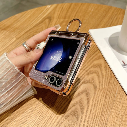 Electroplated PC Starry Sky Glitter Shockproof Phone Case with Ring