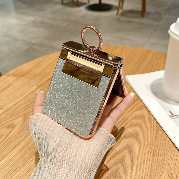 Electroplated PC Starry Sky Glitter Shockproof Phone Case with Ring