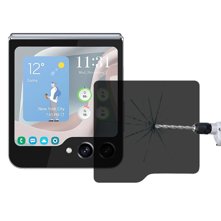 External Small Screen High Transparency Privacy Full Cover Screen Protector, For Samsung Galaxy Z Flip6
