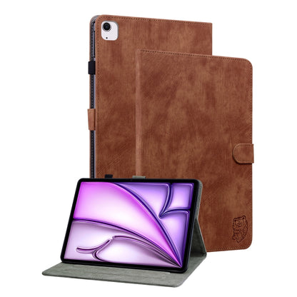 Embossed Tiger Pattern Leather Tablet Case