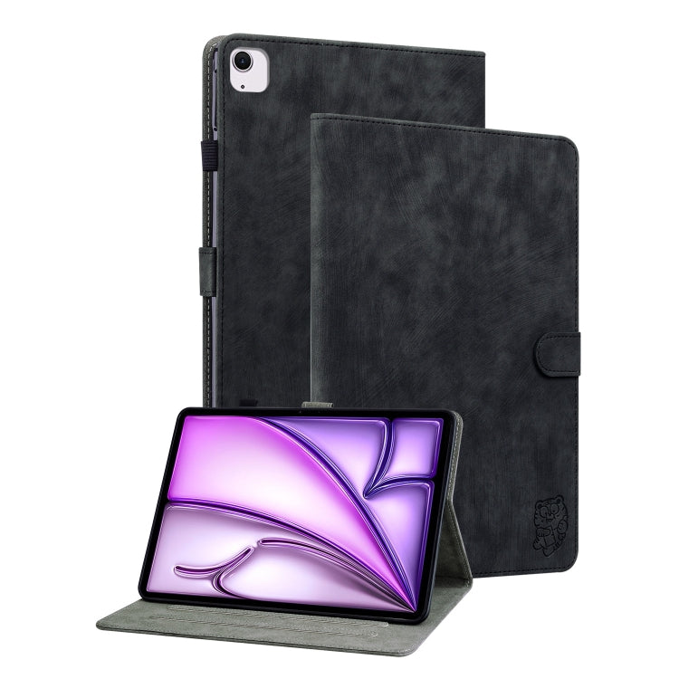 Embossed Tiger Pattern Leather Tablet Case