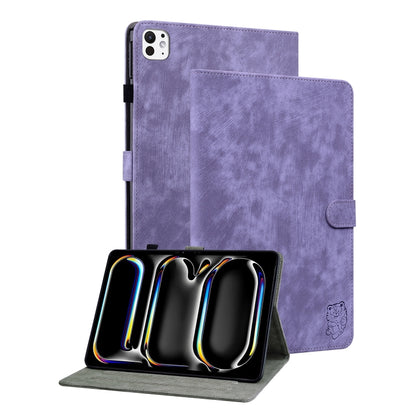 Embossed Tiger Pattern Leather Tablet Case, For iPad Air 13 2026 / 2025 / 2024, For iPad Air 11 2026 / 2025 / 2024, For iPad Pro 11 2025 / 2024